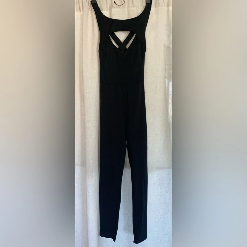 Free People Black Cutout Sleeveless Jumpsuit - Picture 2 of 6